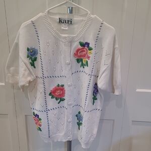 Floral Knit Cardigan